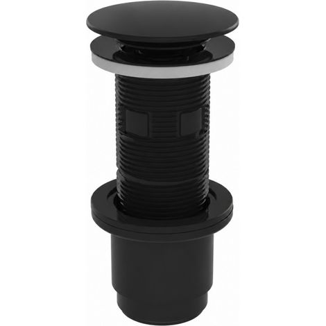 Waschbeckenablauf Digiclic schwarz, Zentralschraube 80mm, Klemmung von 5 bis 87mm (1/3)