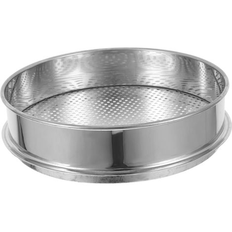 Tamis de Jardin en Acier Inoxydable 20cm, Maille 3mm Argenté, Compact et Portable, pour Sols et Autres Matériaux en Extérieur (1/5)