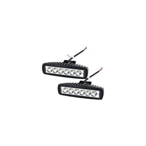 Faro de trabajo LED 18W 12V étanche IP67 – Foco Faisceau 6000K – Para vehículos fuera de ruta, camiones, barcos