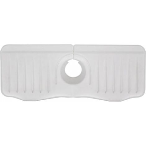 Protection anti-éclaboussures pour évier de cuisine, récupérateur d'égouttement pour robinet d'évier, protection anti-éclaboussures durable, blanc (1/5)