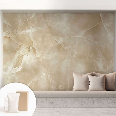 Carta Da Parati Con Design Moderno - Per Rinnovamento Rapido - Non-Woven - Per Interni Moderni Pietra naturale 208x146 cm (1/5)