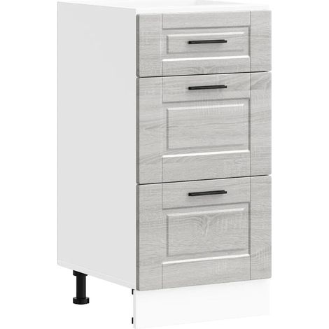 Armario de cocina de diseño moderno almacenamiento optimizado 40 x 46 x 81,5 cm de madera contrachapada gris sonoma 020050462 (1/5)
