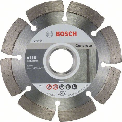 BOSCH Disques à tronçonner diamantés spécial béton - Best for Concrete - 150 mm - x 1 - 2.4 mm - 22,23 mm (1/10)