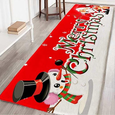 Tapis de porte de Noël imprimé en 3D, tapis d'entrée antidérapant pour salon, chambre et salle de bain, 60-180 cm (1/4)