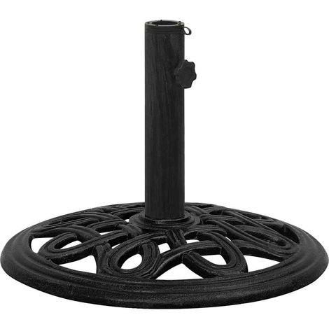 Pied de parasol Socle de parasol - Noir 44x44x32 cm Fonte BV714004 - BonneVie (1/5)