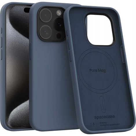 Coque Spacecase Pure Mag pour iPhone 15 Pro bleu foncé (1/5)