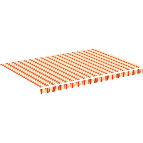 Tessuto Ricambio per Tenda da Sole Giallo e Arancio 3,5x2,5 m (1/4)
