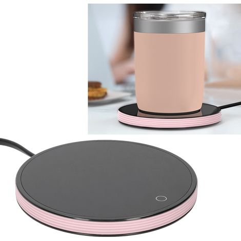 Sous-tasses isothermes pour tasse à café/tasses à café/tasses chauffantes/tasses chaudes/tasses chaudes/thé/chauffe-café de bureau/norme américaine 110 V rose (1/5)
