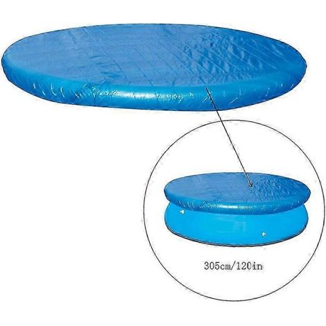 Vtizikl Couverture de piscine en tissu, couverture de piscine gonflable, couverture de piscine ronde en PE