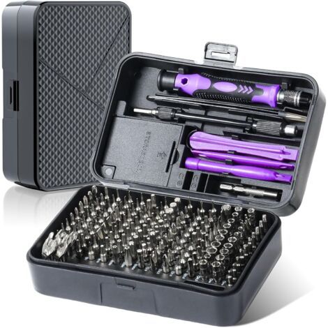 1 jeu (15,9 x 10,2 x 5,2 cm) de tournevis de précision magnétique 170 en 1, adapté aux outils de réparation professionnels d'autres produits électroniques
