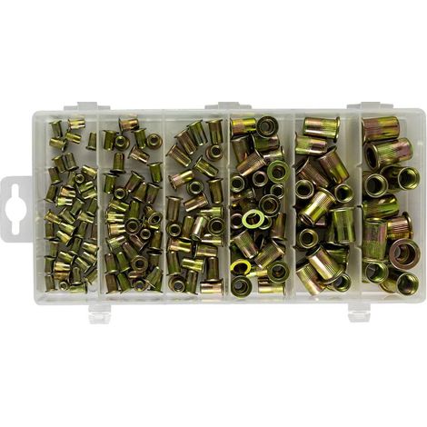 Inserti filettati in acciaio zincato - assortimento da 3 a 10 mm