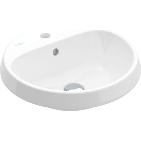 V&B Einbauwaschbecken Architectura d 45cm, rd, 1 Hahnl., mit Überlauf, weiß (1/5)
