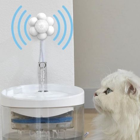 1 Fontaine à eau, capteur infrarouge, plastique, silencieux, économie d'énergie, intérieur, petit animal (1/3)