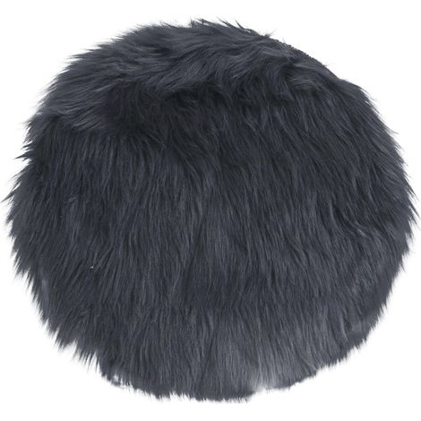 Laila Lammfellkissen imitiert Ø35 cm grau.