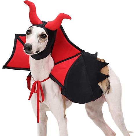 Vampire Cape for Dogs, Dog Cape Costume Halloween Cape and Hat