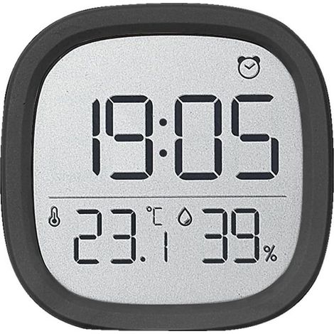 Réveil numérique LCD avec design magnétique, thermohygromètre, date, température, humidité suspendu, 12/24 heures, facile à utiliser pour la maison, la cuisine, le bureau (1/5)
