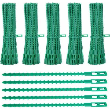 Lotto da 500 legacci per piante da 17 cm – Legacci regolabili in plastica – Per sostenere pomodori e cetrioli – Riutilizzabili e flessibili (1/5)