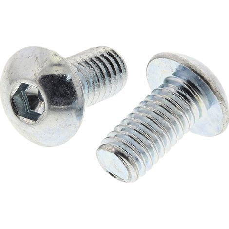 Vis à six pans creux, M4 x 8mm, tête Vis bombée à tête creuse hexagonale, en Acier ( Prix pour Boîte de 100 )