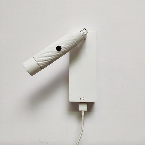 Applique Murale LED, Applique de Chevet Réglable 350°, Lampe Murale avec Port USB, Spot Mural Rotatif en Aluminium,Blanc Sablé 4000K (1/5)
