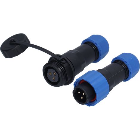 Connecteur étanche avion 3 broches 380V 10A, prise industrielle résistante à l'oxydation, connexion stable pour usage extérieur. (1/5)