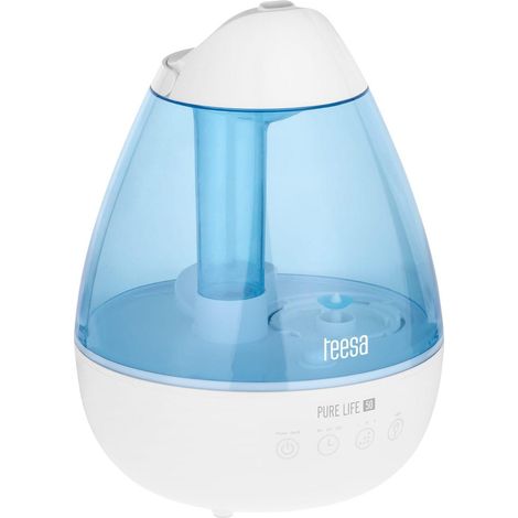 Humidificateur d'air ultrasonique 2,2 L silencieux et efficace, lampe LED 7 couleurs (1/2)