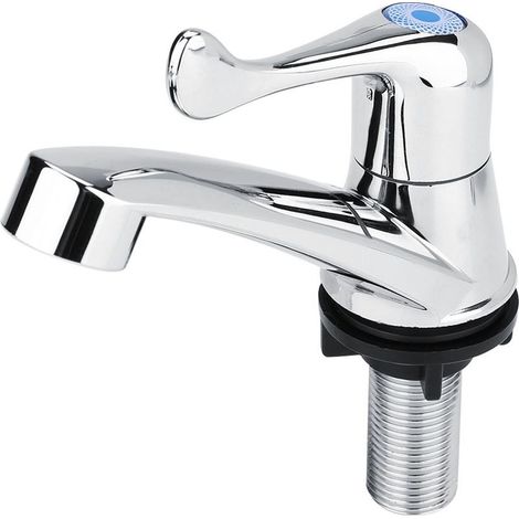 Robinet d'eau froide simple en plastique ABS, accessoires d'évier de cuisine et lavabo de salle de bains (queue G1/2) (1/5)