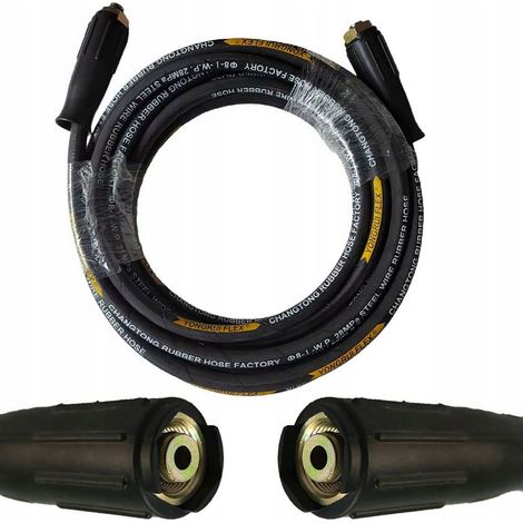 Flexible de rechange 10 m SteelHose Black Pro – Raccord M22xM22 250 bar compatible avec nettoyeurs haute pression Karcher HD HDS