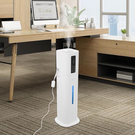 White Smart Humidifier, 3 Speed Humidifier with Remote Control and Aromatherapy Box, for Homes, Classrooms, Conference Rooms, Offices 23 23 71.5 cm (1/5)