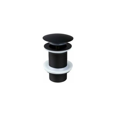 Bonde de Lavabo sans Trop Plein Universelle,Bonde de Lavabo Pop Up, Bonde Clic Clac,Bonde Pop Up, Noir