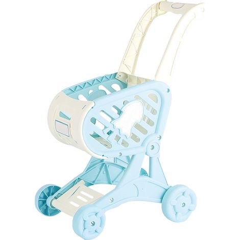 Chariot de Courses Jouet pour Enfants - Jeu d'Imitation Supermarché avec Panier Bleu (1/5)