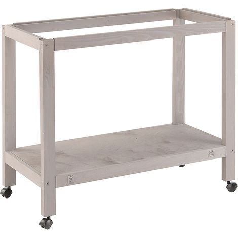 Ferplast SUMET 80 WOOD Support en bois pour cage à canaris et oiseaux exotiques Piano 6. Variante SUMET 80 WOOD - Misure: 81 x 40.5 x h 70 cm - (1/2)