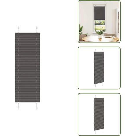 The Living Store Plissee Schwarz 45x100 cm Stoffbreite 44,4 cm Polyester - Fensterrollos (1/5)