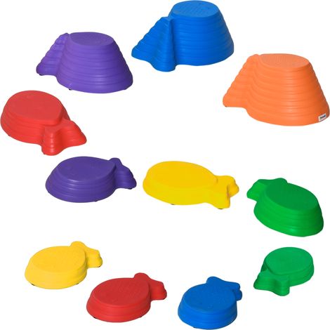 Pierres d'équilibre , dalles de jardin, lot de 11, empilables, antidérapantes, robustes, pour une utilisation intérieure et extérieure, capacité de charge jusqu'à 100 kg