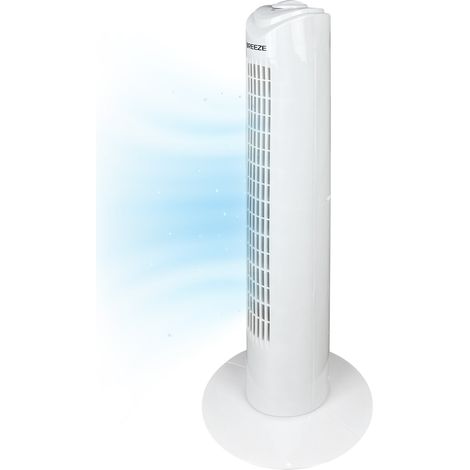 Ventilatore A Torre 3 Velocità Potente Silenzioso 50W 22x22x72.50Cm A++ Funzione Oscillante Auto-Rotante Design Sottile Moderno Ed Elegante Cucina Salotto Camera Letto Bianco (1/5)
