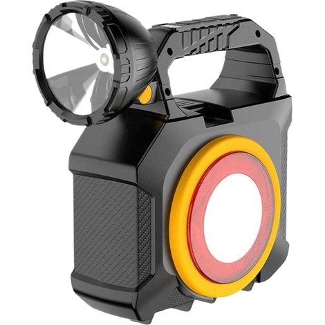 Lampe torche solaire rechargeable, projecteur longue durée pour les réparations automobiles, les promenades nocturnes en extérieur et les pannes de courant. (1/5)