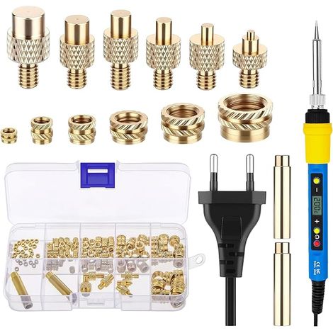 139 Pcs M2-M8 Threaded Inserts Adjustable 3D Printing Soldering Iron (1/5)