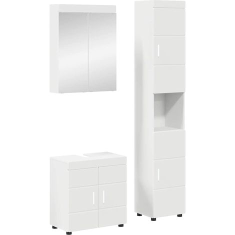 Badezimmermöbel-Set TULUM 3 pcs Weiß 60 x 34 x 63 cm