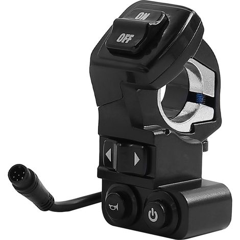 Composant de commutateur de klaxon et de clignotants gauche et droit quatre en un, compatible avec les scooters Kukirin G2Pro/G2Max (1/4)