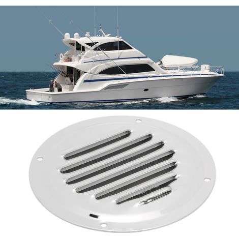 Grille de Ventilation Murale Ronde en Acier Inoxydable 5 Pouces (12mm) pour Yacht, Camping-car, Cuisine et Maison