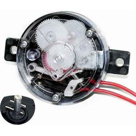 Minuteur mécanique DXT5 de 5 minutes pour machine à laver, 220 V, 2 fils, minuterie d'essorage de remplacement à 180° ( ) (1/5)