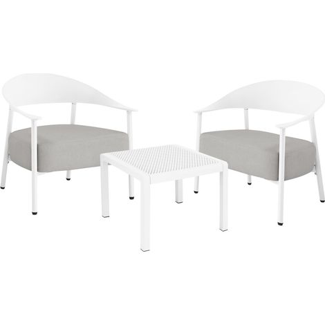 Gartenmöbel aus Metall und Kunststoff "Céora" - 2 Sitzer - Weiß