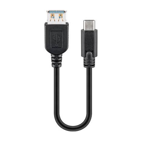 Sync & Charge Super Speed USB-C™ auf USB A 3.0 Verlängerungskabel, USB-3.0-Buchse (Typ A) USB-C™-Stecker. Kabellänge 0.2 m