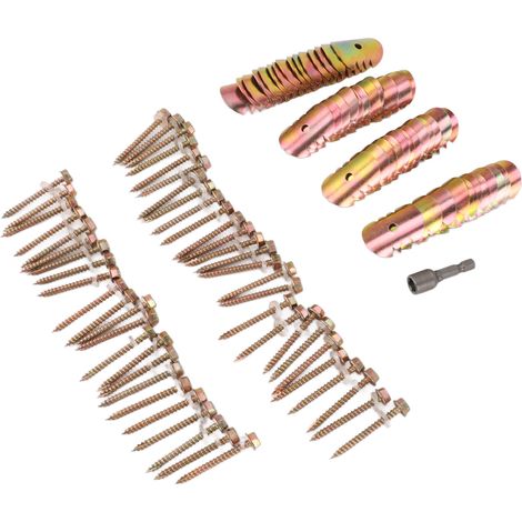 Lot de 50 agrafes de clôture en acier carbone zingué antirouille avec clé hexagonale pour réparation de grillage (1/5)