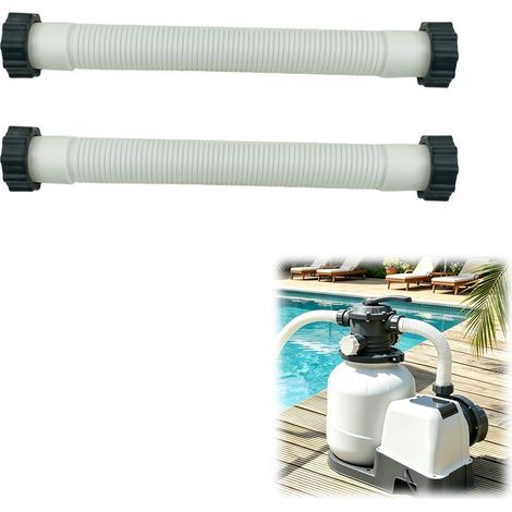Lot de 2 tuyaux de piscine de 38 mm pour pompes à filtre à sable Intex – Tuyau de raccordement de 40 cm en PE résistant à la pression – Tuyau de rechange pour raccords de 1,5 pouce (1/5)