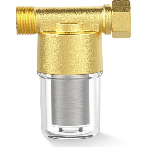 Filtre anti-calcaire pour robinet, préfiltre de système d'eau, filtre à eau pour douche avec un élément filtrant en acier inoxydable, filtre de pipeline, filtre anti-calcaire pour tuyauterie (1/5)