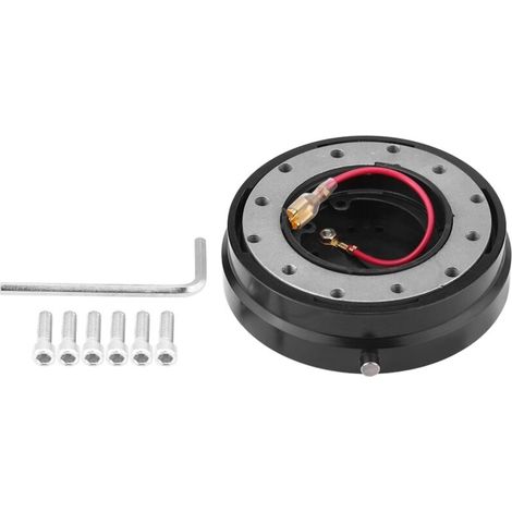 Adaptateur de moyeu à dégagement rapide pour volant universel, Kit Boss pour voiture de course, noir (1/5)