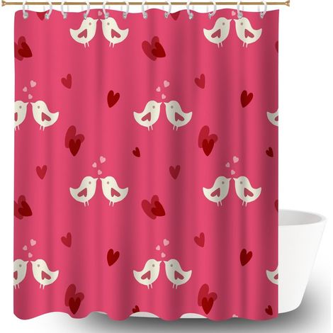 Ensemble rideau de douche polyester avec anneaux 180x180 tendance protection douche pour un coin douche ressourçant (1/5)
