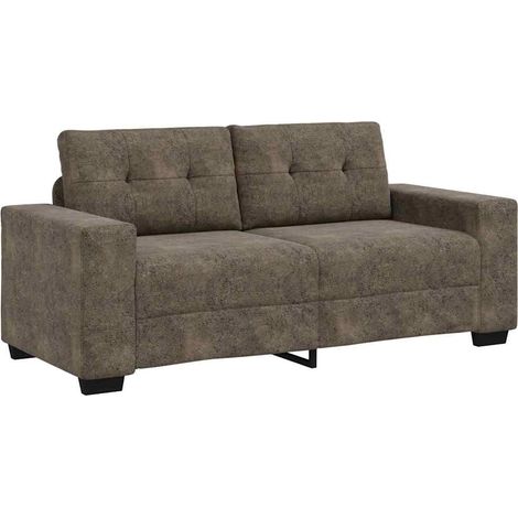 Loveseat Sofa Dark Grey 180 cm Faux Suede Leather vidaXL (1/5)