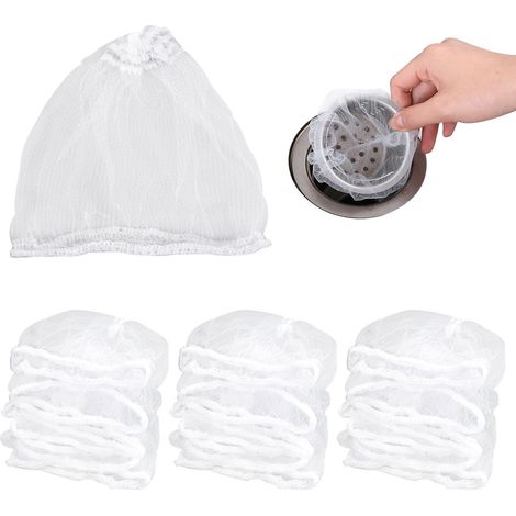 300 pezzi di filtri monouso per lavello, rete in nylon per rifiuti, 9 x 8 cm (1/5)