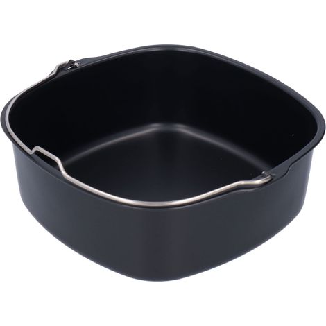 Baril à Gâteau Carré, Friteuse à Air Moule à Gâteau Moule Gateau Air Fryer Antiadhésif pour Friteuse à Gâteau Accessoire de Cuisson pour Airfryer pour HD9925 HD9860 HD9905 (22CM) (1/5)